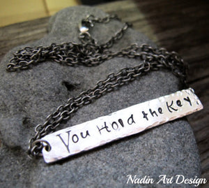 Personalized Name Bar Necklace