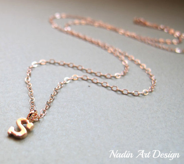 Initial Necklace - Monogram Letter Charm