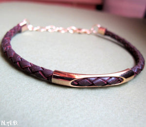 Braided Leather Bracelet for Men - Mens Gift