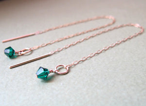 Birthstone Long Chain Earrings