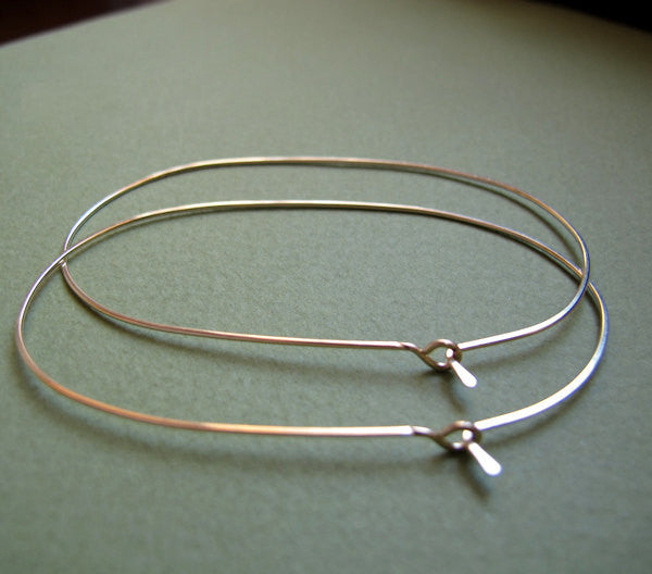 Oval Hoop Earrings - Large Hoops