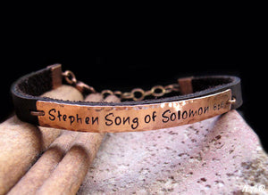 Personalized Leather Bracelet for Women