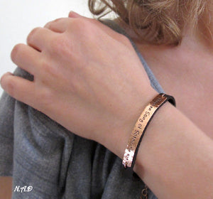 Personalized Leather Bracelet for Women