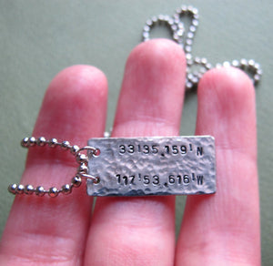 Coordinates Necklace for Men