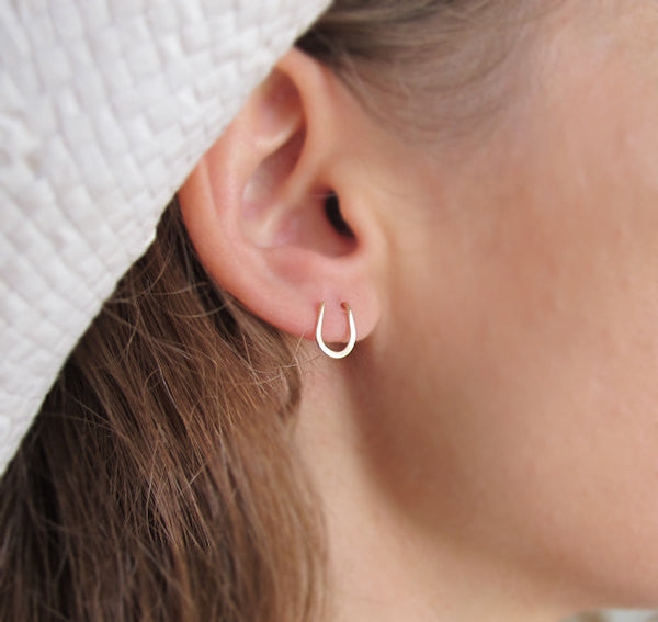 Good Luck Horseshoe Stud Earrings