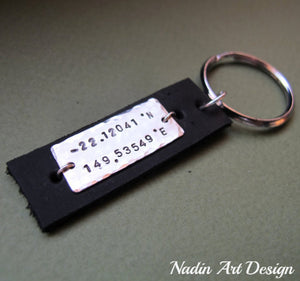 Personalized leather keychain