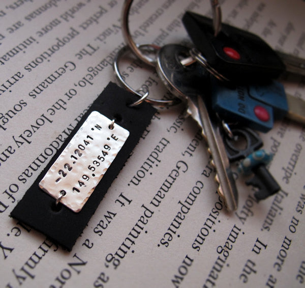 Personalized leather keychain