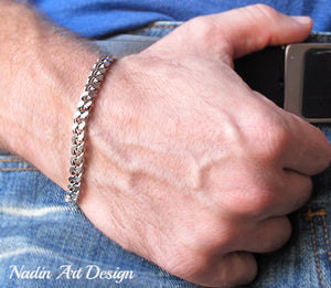 Silver chain bracelet