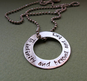 Engraved Disc Necklace - Custom Pendant