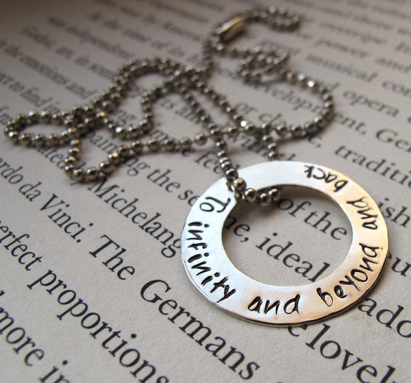 Unisex washer necklace