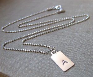 Initial ID Pendant Necklace for Men