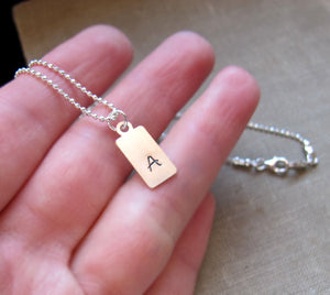 Initial ID Pendant Necklace for Men