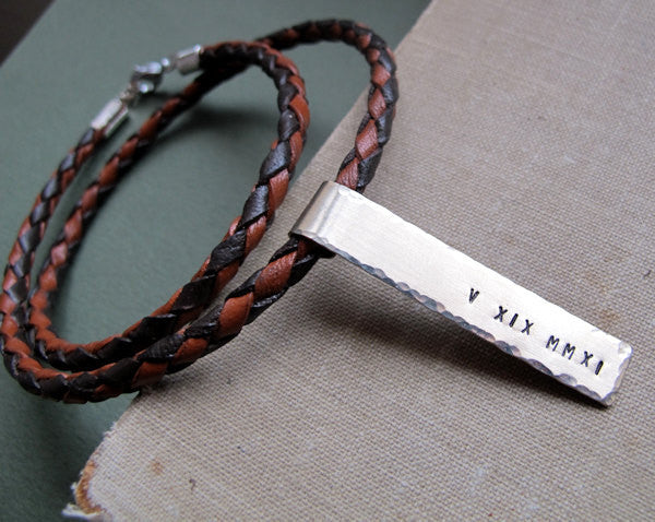 Personalized Roman Numerals Necklace