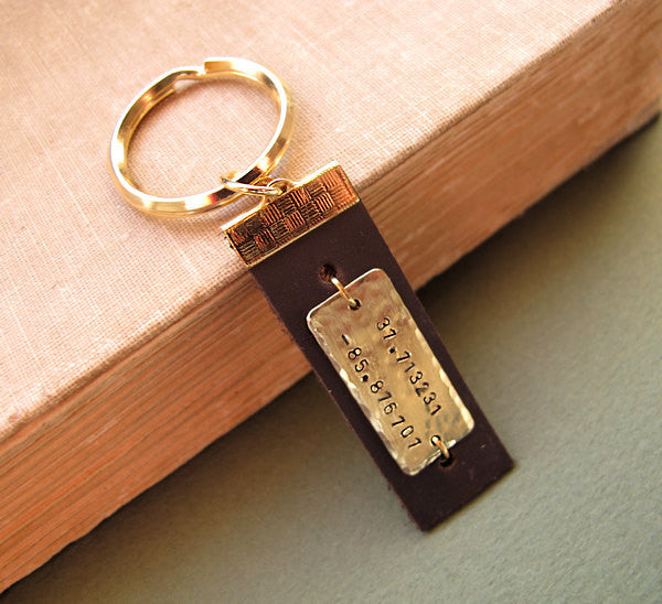 Royal Longitude Latitude Keychain