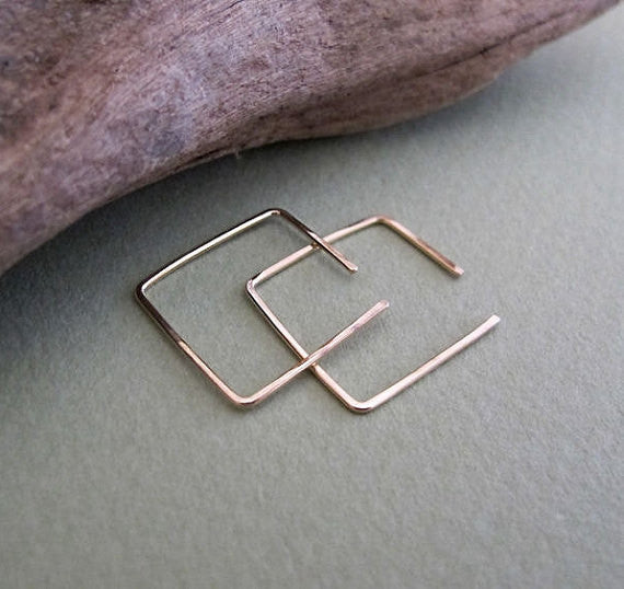 Sterling Silver Square Earrings