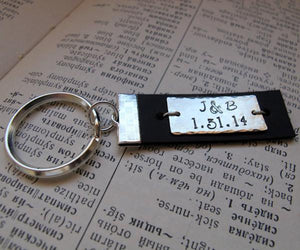 Custom Leather Key Chain - Mens Gift - personalized keychains