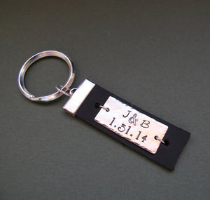 Custom Leather Key Chain - Mens Gift