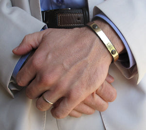 Mens Jewelry, Mens Bracelets, Custom Leather Cuff Bracelet for Men