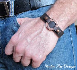 Washer id bracelet for men