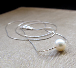 Bridal Pearl Sterling Silver Necklace