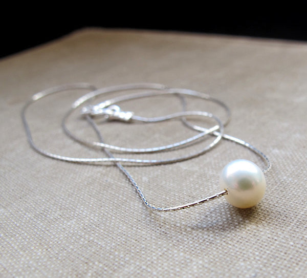 Bridal Pearl Sterling Silver Necklace