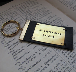 Quote Engraved Personalized Keychain for Him