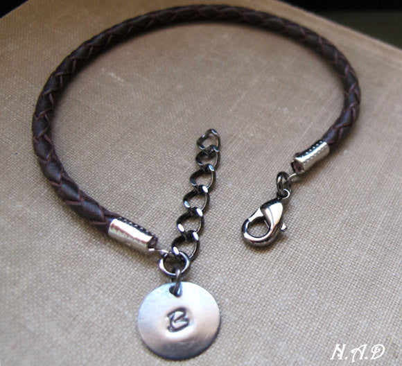 Braided Bracelet with Custom Charm