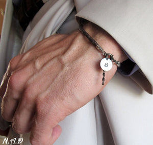Braided Bracelet with Custom Charm