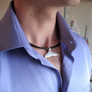 Whale Tail Pendant Necklace for Men