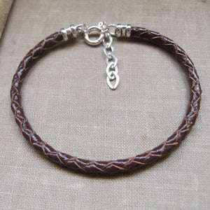 Genuine Braided Leather Bracelet for Men