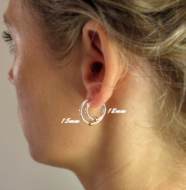 Small continuous hoop earrings store