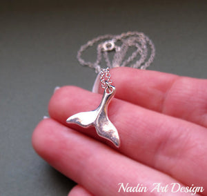 Silver Whale Tail Necklace