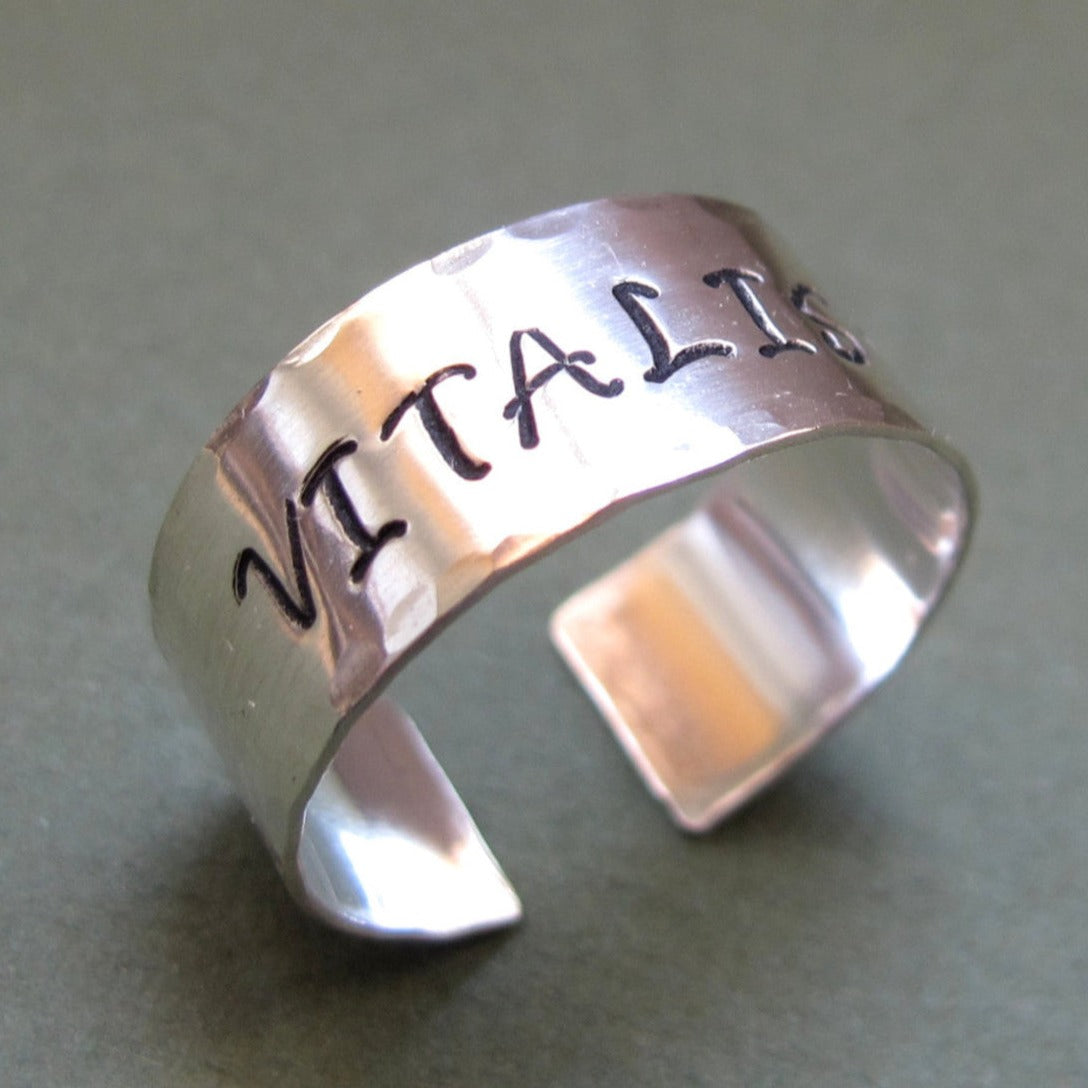 Thin Sterling Silver Hebrew Name Ring for Women with Western Wall Design,  Personalized Name Jewelry | Judaica Web Store