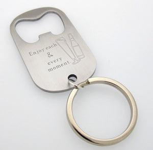 Custom Bottle Opener Keychain, Cool Mens Gifts