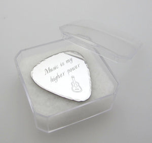 Engraved Guitar Pick Keychain - Gifts for Men