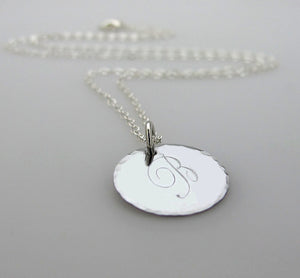 Small Letter Charm Id Necklace