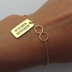 Gold Personalized Infinity Bracelet