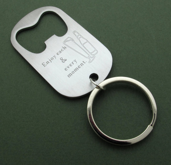 Stainless Steel Bottle Opener Key Chain