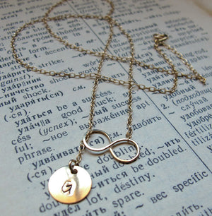 Gold Layered Necklace with Initial Charm