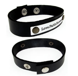 Personalized Names Leather Cuff Wristband