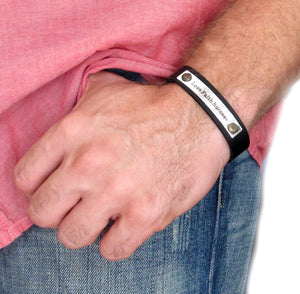 Men's Gift - Latitude Longitude Bracelet Cuff for Men