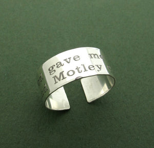 Gifts for Husband - Custom Sterling Silver Ring