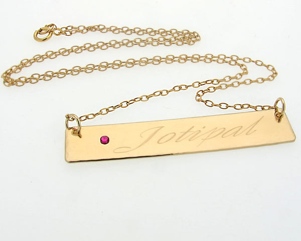 Nameplate Necklace - Personalized Necklace for her