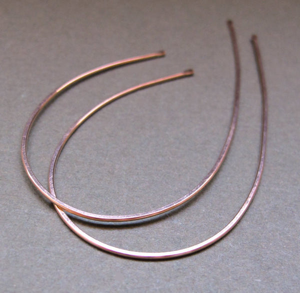 Gold Wishbone Earrings - Open Hoop Earrings