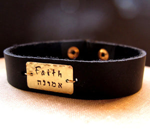 ID Personalized Leather Bracelet for Men