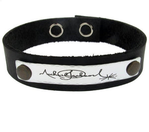 Hand writing engraving leather band