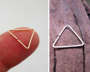 Triangle Sterling Silver Earring for Men