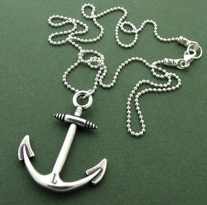 Anchor Pendant Nautical Necklace for Men