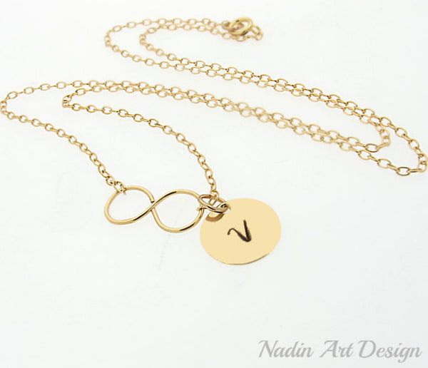 Initial Charm Gold filled Necklace