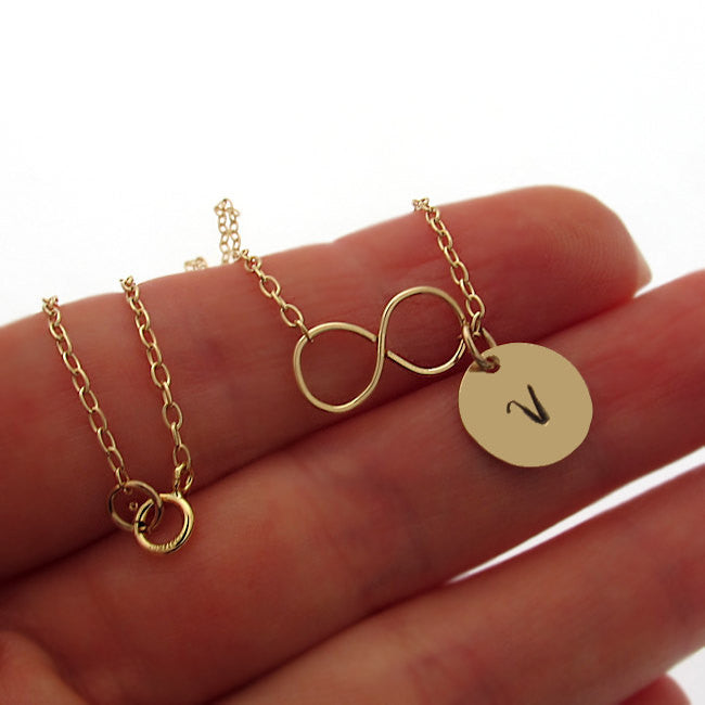Initial Charm Gold filled Necklace